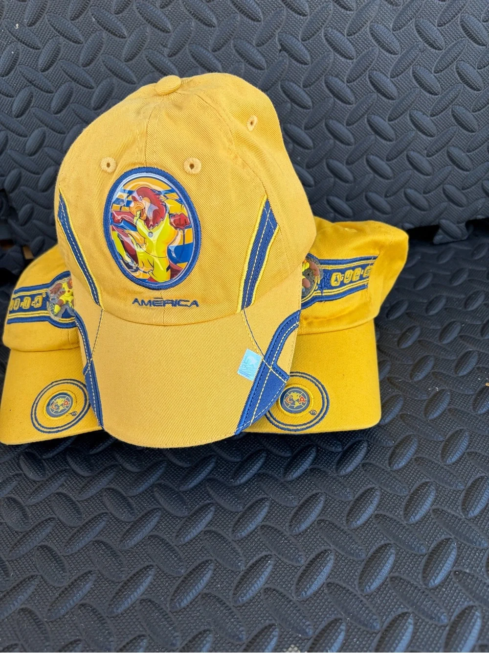 América  Aguilas Yellow Cotton Baseball Cap with Team Crest Unixes